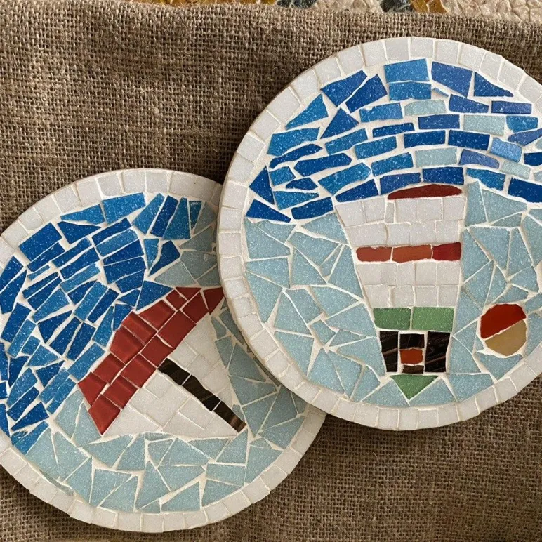 Подставки под горячее декорированные мозаикой