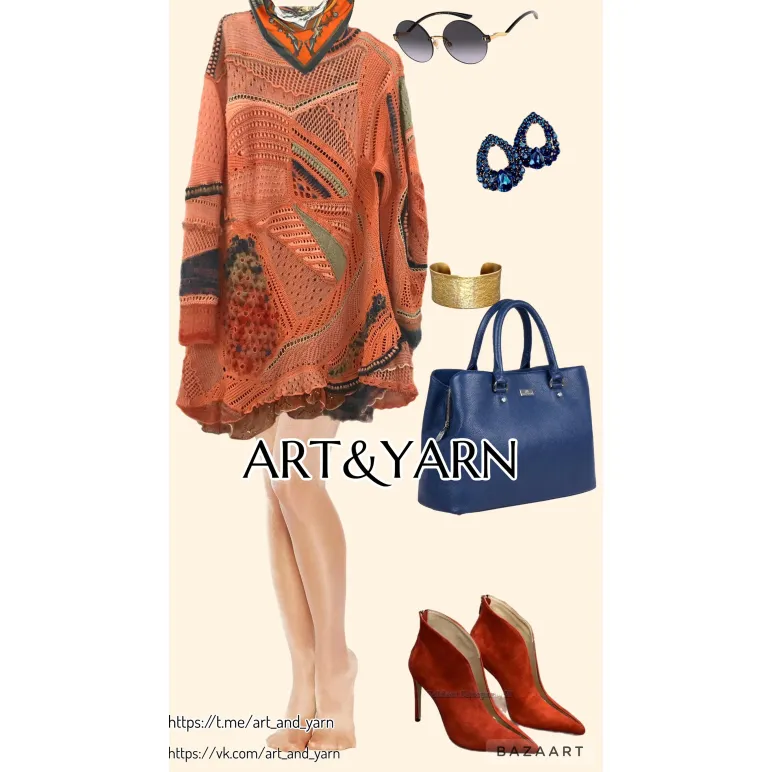 КОРАЛЛЫ СТИЛЬНОЕ ВЯЗАНОЕ АРТ-ПЛАТЬЕ КОРАЛЛЫ стильное вязаное арт-платье