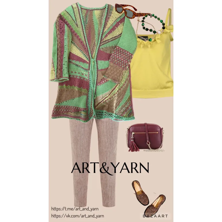 НЕЖНОЕ ЛЕТО ЛЕТНИЙ КАРДИГАН В ТЕХНИКЕ ФРИФОРМ НЕЖНОЕ ЛЕТО летний кардиган в технике фриформ