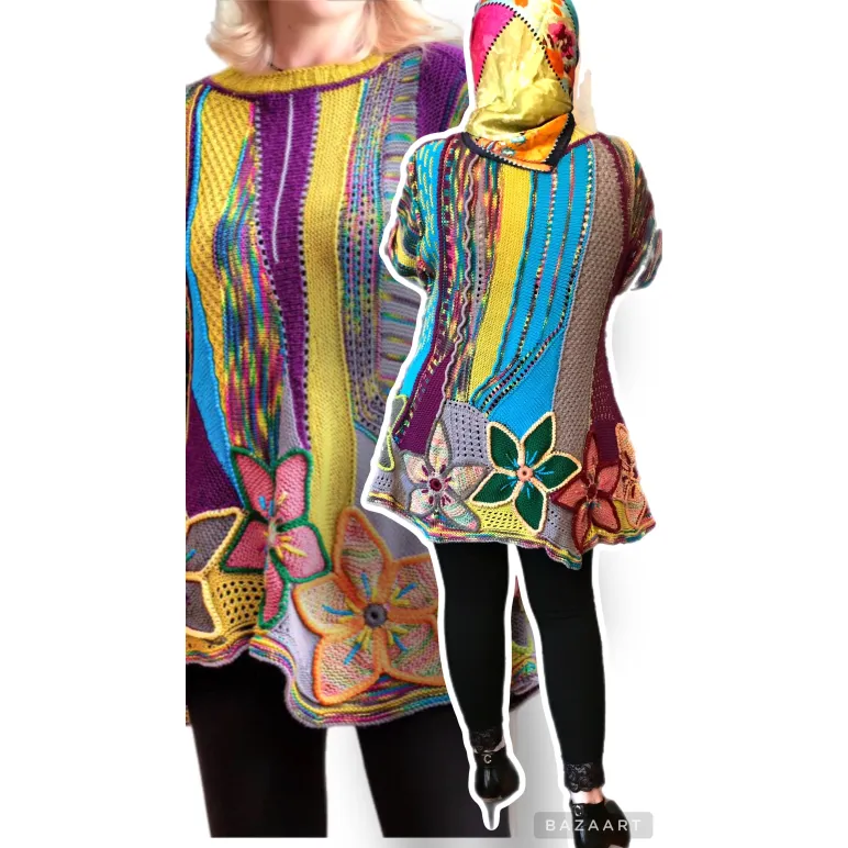 ЦВЕТЫ АВТОРСКИЙ ДЖЕМПЕР С ПРИНТОМ ЦВЕТЫ авторский джемпер с принтом