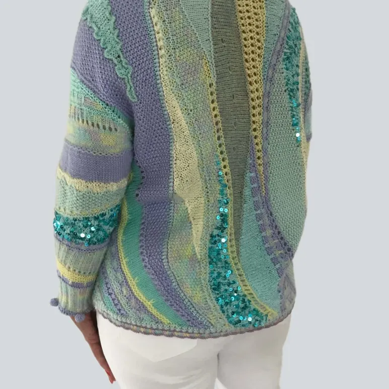 МЯТА кашемировый пуловер ручной работы