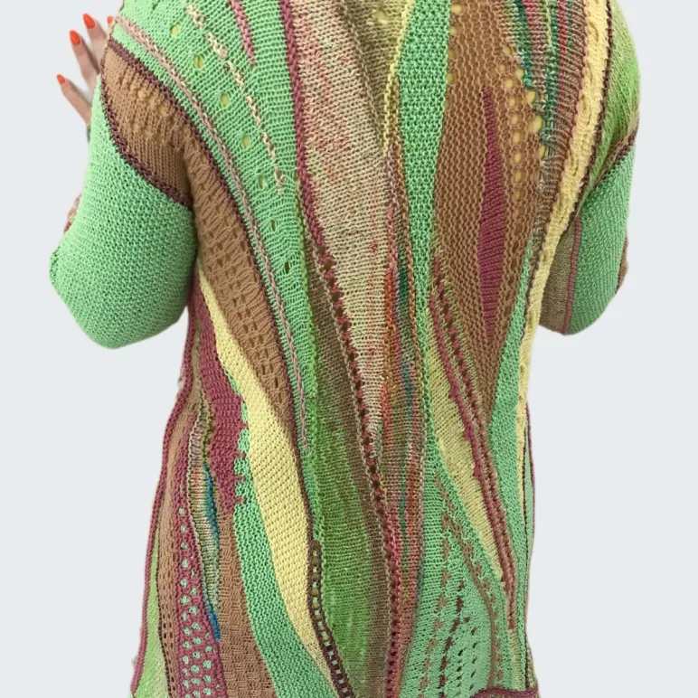 НЕЖНОЕ ЛЕТО ЛЕТНИЙ КАРДИГАН В ТЕХНИКЕ ФРИФОРМ НЕЖНОЕ ЛЕТО летний кардиган в технике фриформ