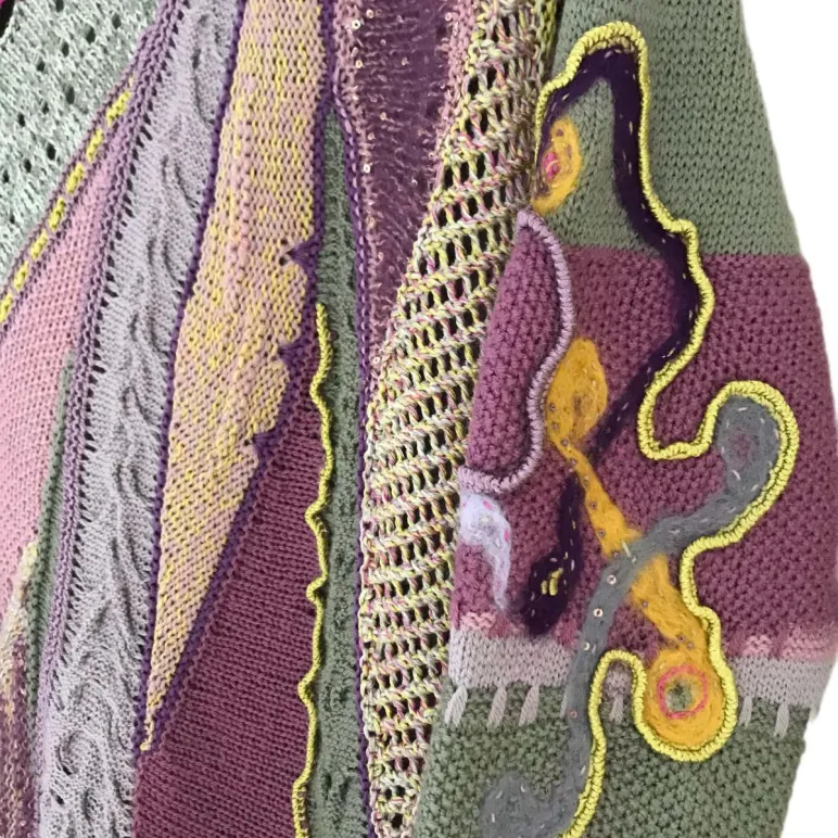 ЛИЛОВЫЙ ТУМАН Винтажный авторский джемпер