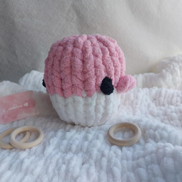 Мягкая игрушка кит розовая - Мэри