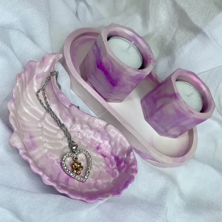 Набор свечи, подсвечник, подставка Нежность