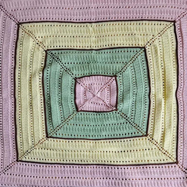 плед детский вязаный из хлопка летний