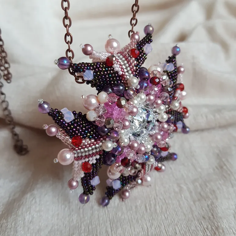 ​Брошь-орден-подвеска и Серьги "Воздушная сливка"