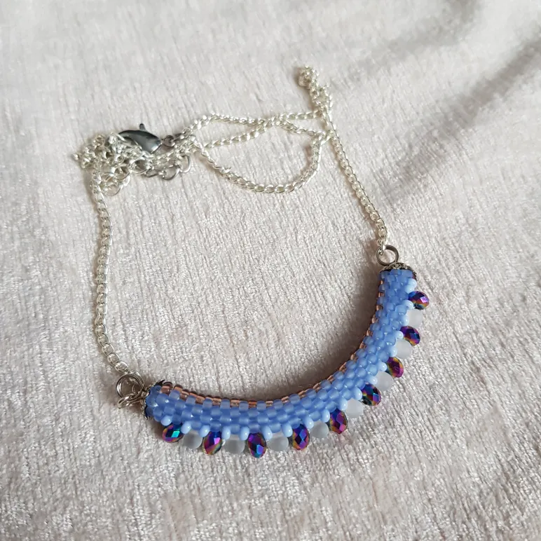Двухстороннее колье "Радуга" из бисера