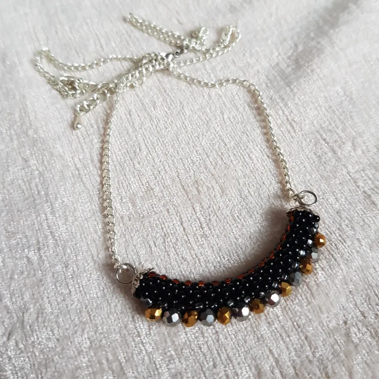 Двухстороннее колье "Радуга" из бисера