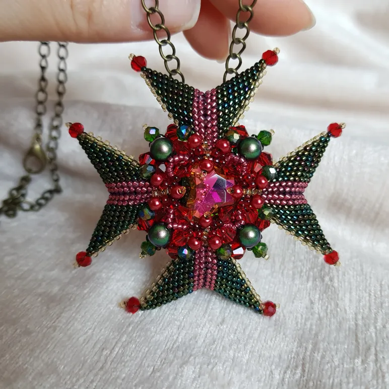 ​Брошь-орден-подвеска "Султанит"