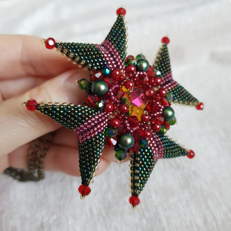 ​Брошь-орден-подвеска "Султанит"