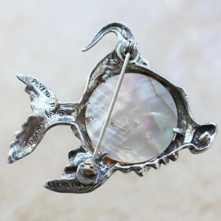 Коллекционная серебряная брошь 1960-е CYVRA