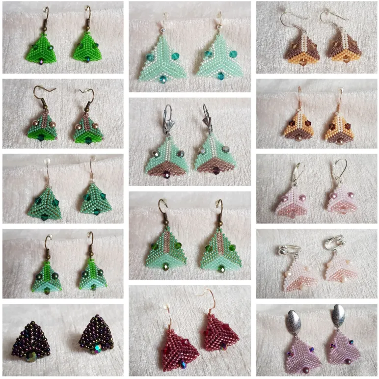 Серьги с жемчугом, биконусами. ронделями