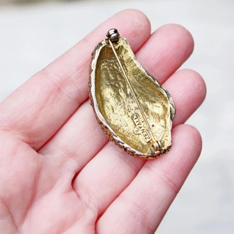 Винтажная брошь "Орешек кешью" от ZENTALL