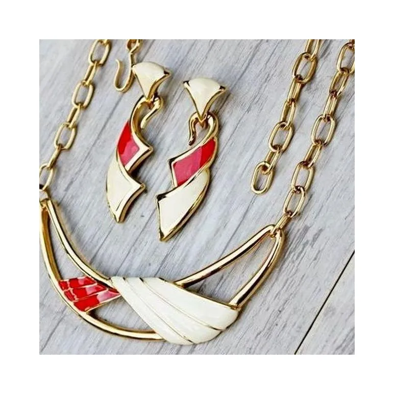 Винтажный, коллекционный комплект, колье и серьги MONET