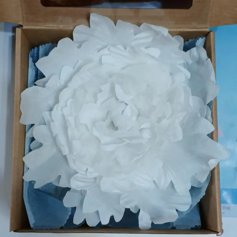 Брошь цветок из шелка Пион