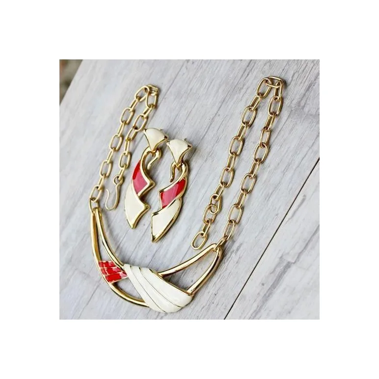 Винтажный, коллекционный комплект, колье и серьги MONET