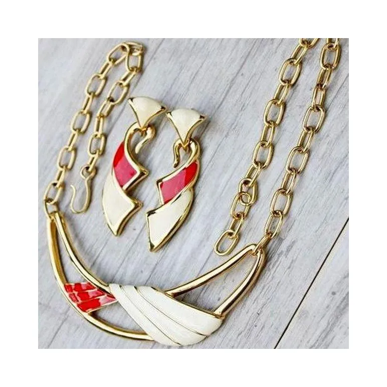 Винтажный, коллекционный комплект, колье и серьги MONET