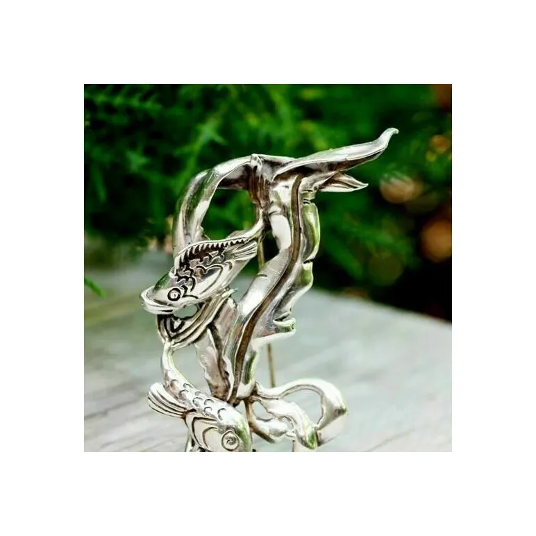 Винтажная  серебряная брошь от CYVRA