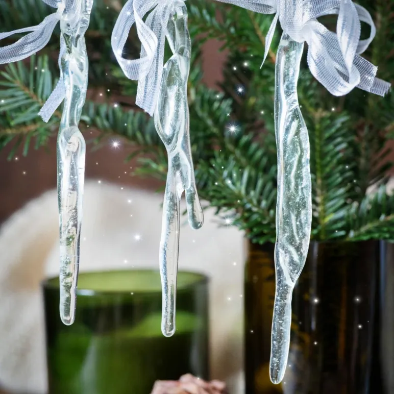 Зимний декор подвеска - сосулька